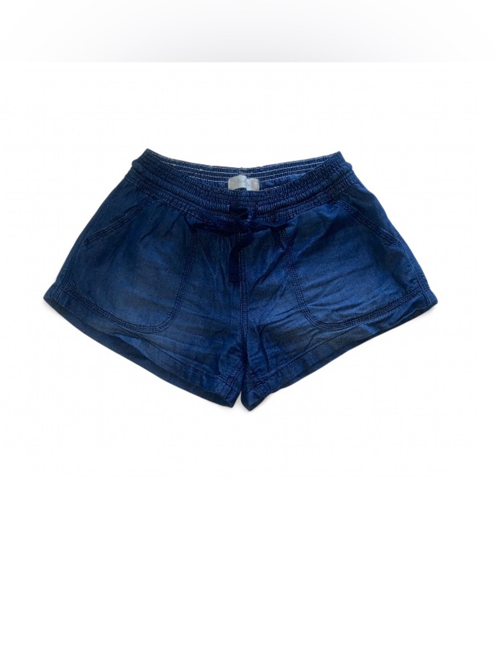 Altar'd State Navy Blue Chambray Drawstring Shorts S